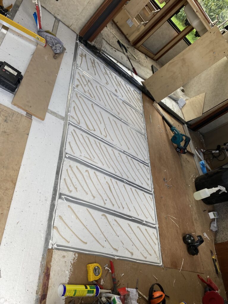 New Caravan Floor installed by Mobile rv repairs